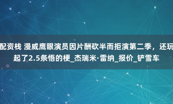 配资栈 漫威鹰眼演员因片酬砍半而拒演第二季，还玩起了2.5条悟的梗_杰瑞米·雷纳_报价_铲雪车