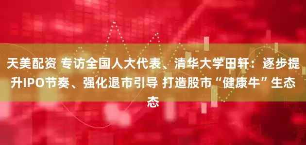 天美配资 专访全国人大代表、清华大学田轩：逐步提升IPO节奏、强化退市引导 打造股市“健康牛”生态